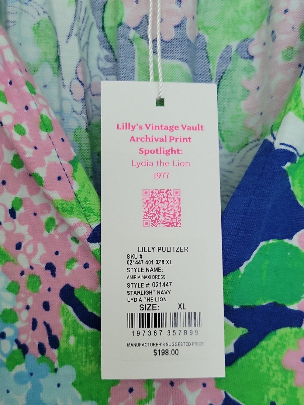 NEW LILLY PULITZER amiria maxi dress in lydia the lion XL - Picture 7 of 11